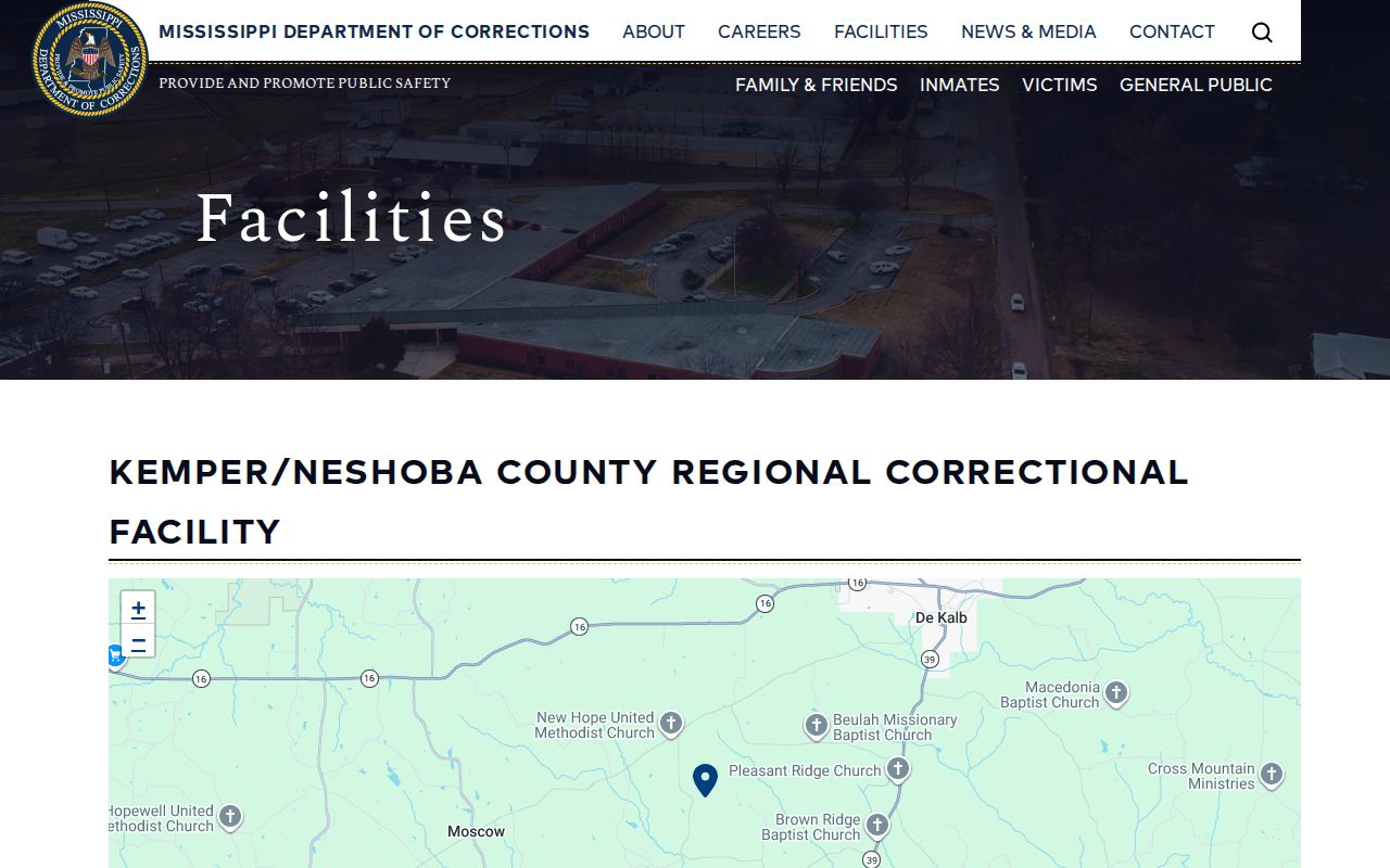 Kemper Neshoba County Regional Correctional Facility MDOC discharge source