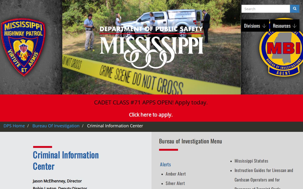 Mississippi DPS source distinguishing Neshoba County release mugshots from registry photos
